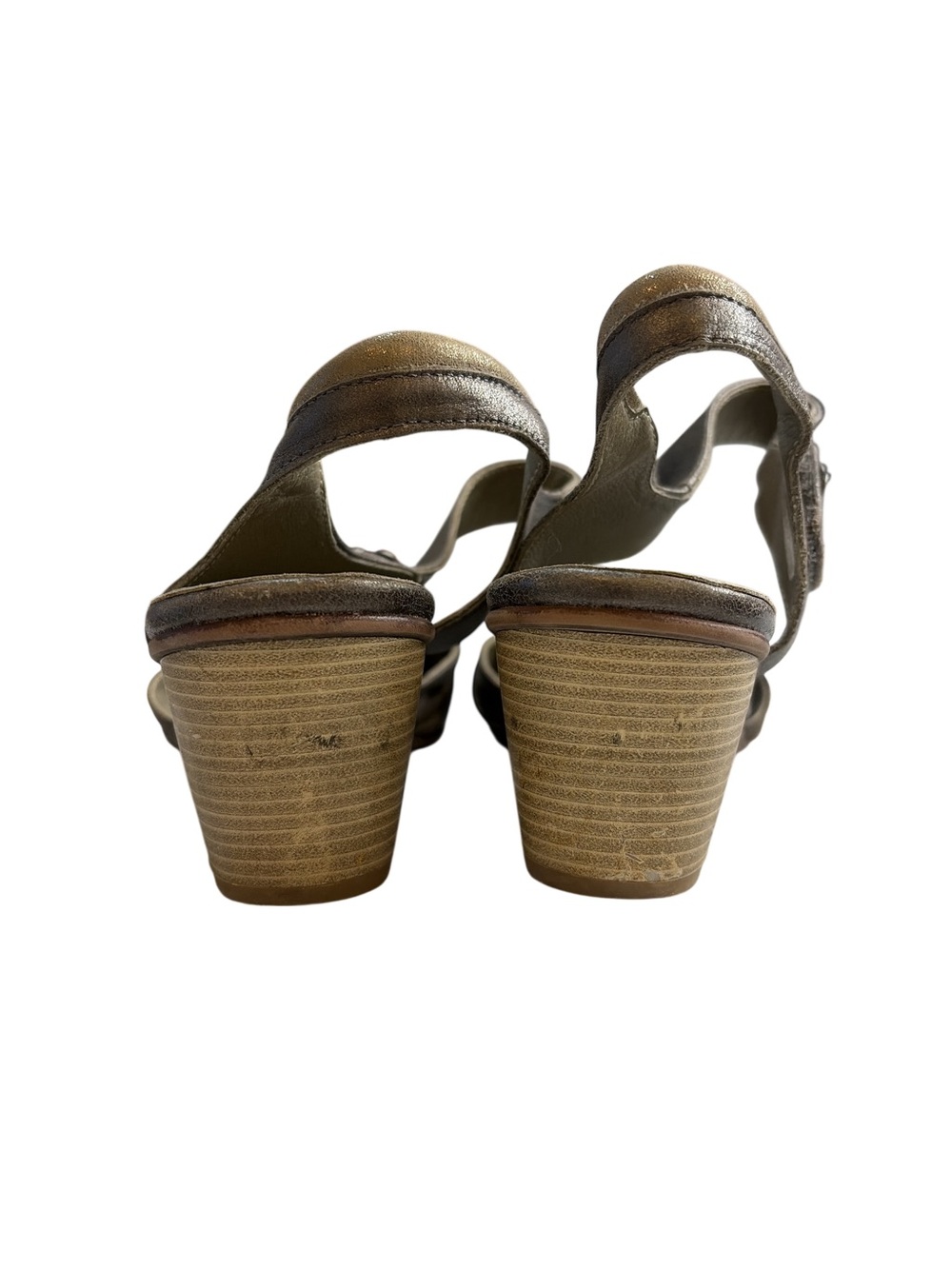 Dorking by Fluchos Bronze Metallic Leather Slingback Comfort Heels Size 10 - Picture 5 of 6